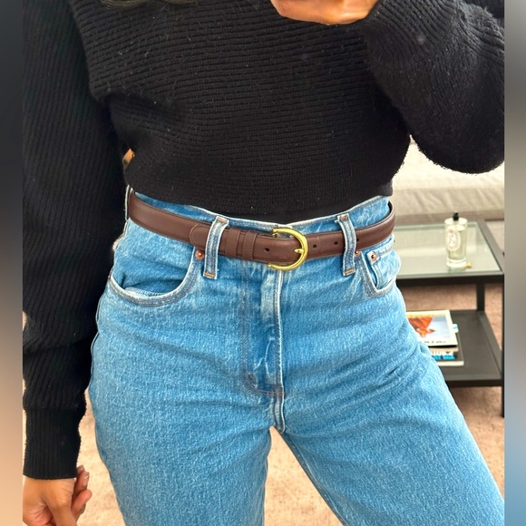 Coach Accessories - Coach vintage brown leather and gold hardware belt size S